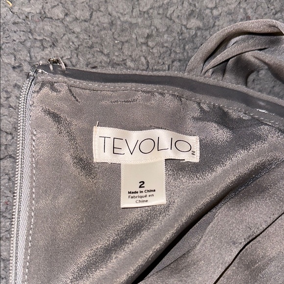 Tevolio Women’s Size: 2 Gray Sweetheart Cocktail Mini Dress - Picture 2 of 5